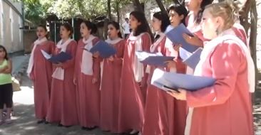 The choir of Oshakan village in Javakhk