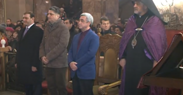 Candelight Divine Liturgy at the St. Sarkis Cathedral in Yerevan-2014