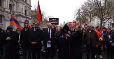 Armenians of Great Britain participated in the commemoration ceremonies of the martyrs of the Armenian Genocide