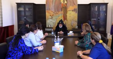 Female medical workers, concerned about the prevailing situation, met with His Holiness Karekin II