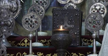 The Zoravor Holy Gospel was brought to the Zoravor Holy Mother of God Church in Yerevan