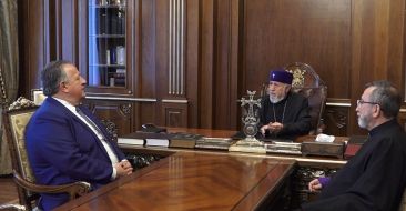 The Catholicos of All Armenians and Nubar Afeyan discussed the issue of the hostage-taking military and political leaders of Artsakh
