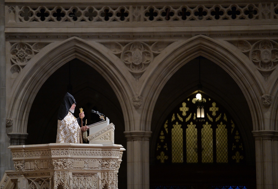 HH Karekin II Participates in Ecumenical Prayer Service Commemorating 100th Anniversary of the Armenian Genocide