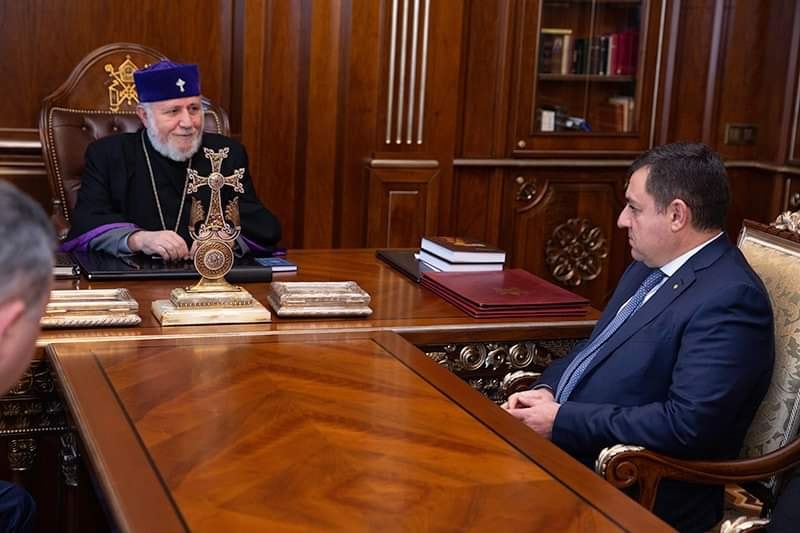 Catholicos of All Armenians Received President of Supreme Judicial Council