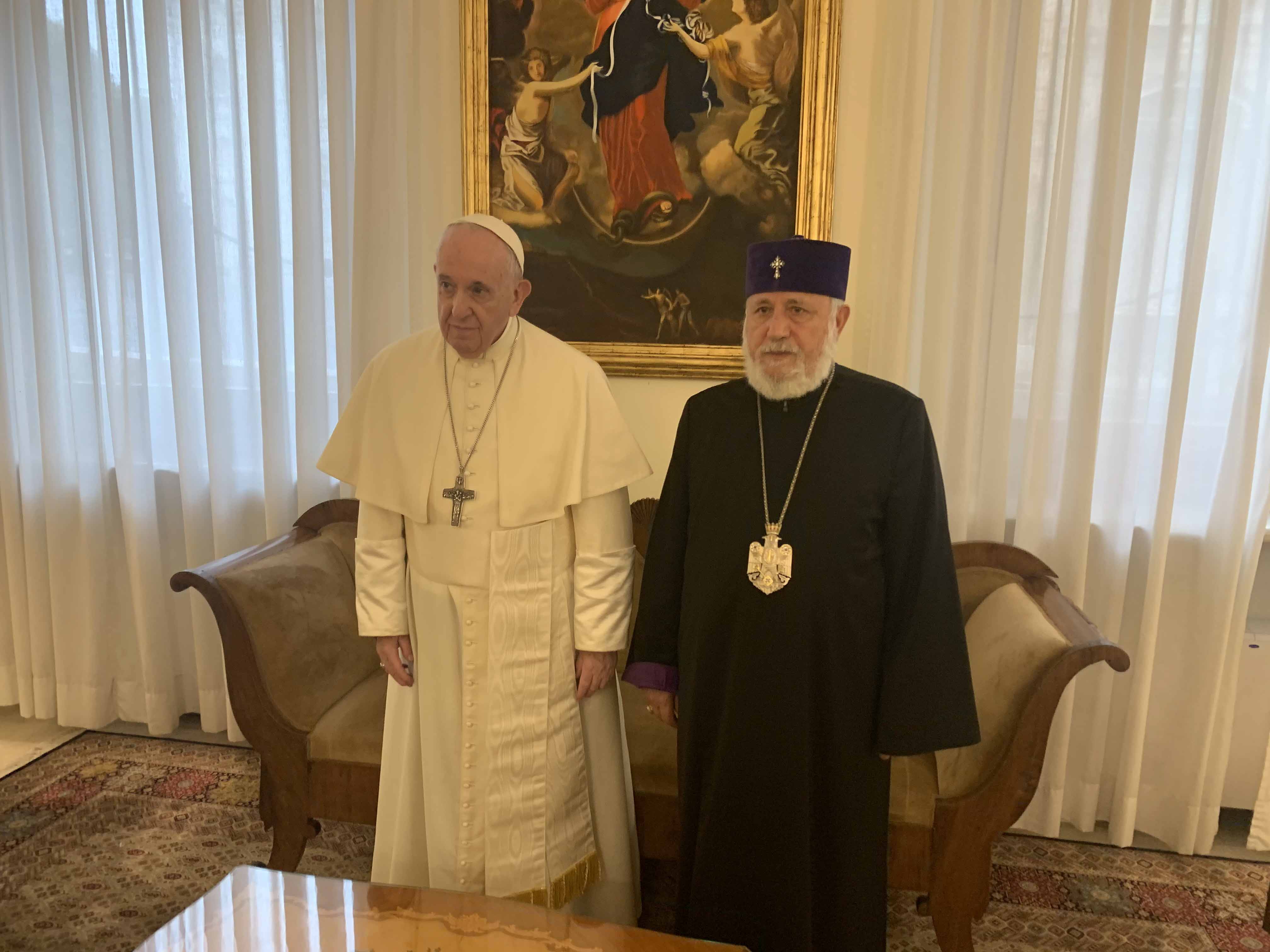 Catholicos of All Armenians Met With His Holiness Pope Francis